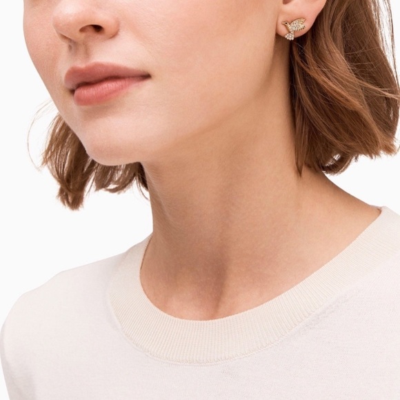 KATE SPADE • Grandma's Closet Hummingbird Crystal Earrings - Picture 2 of 6